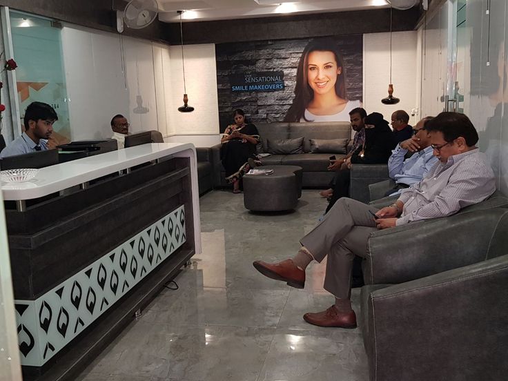 Dental clinic reception waiting area