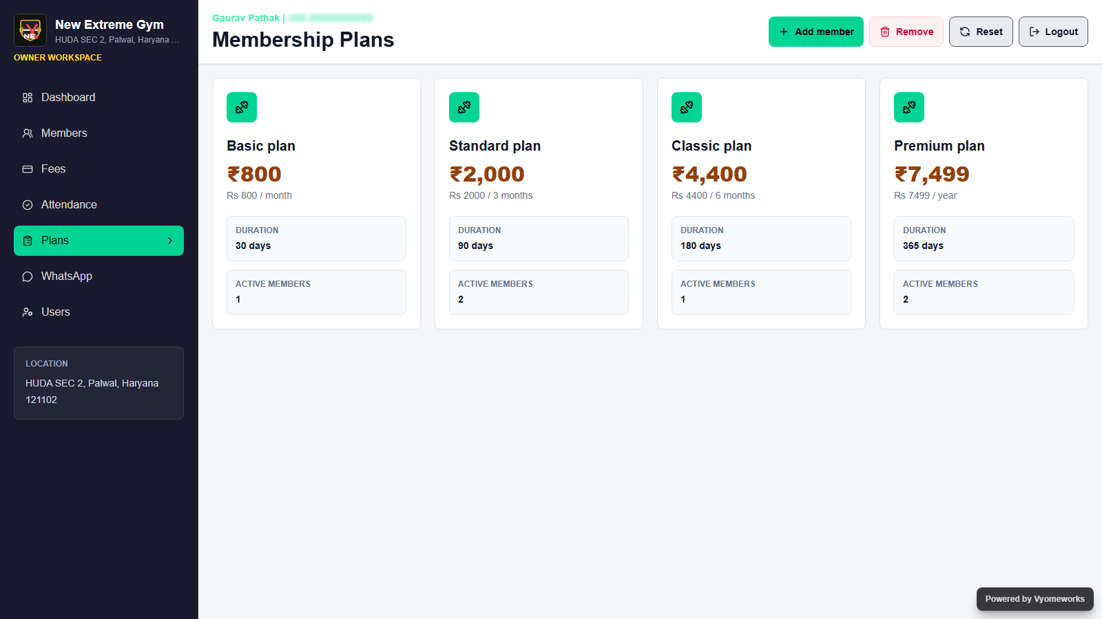 Membership plan cards proof