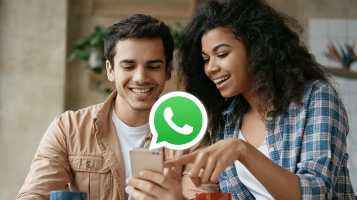 People using WhatsApp on phone